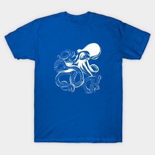 Octopus-White T-Shirt